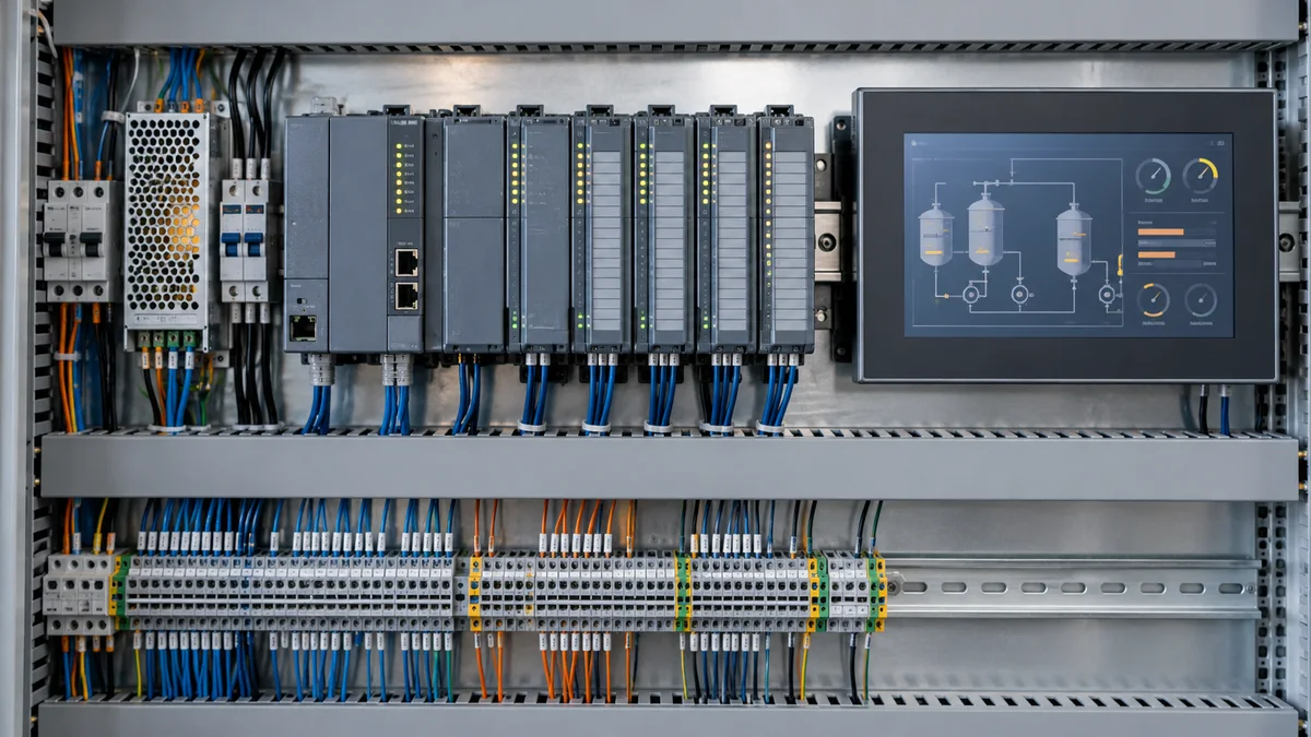 PLC ir HMI automatikos vizualas